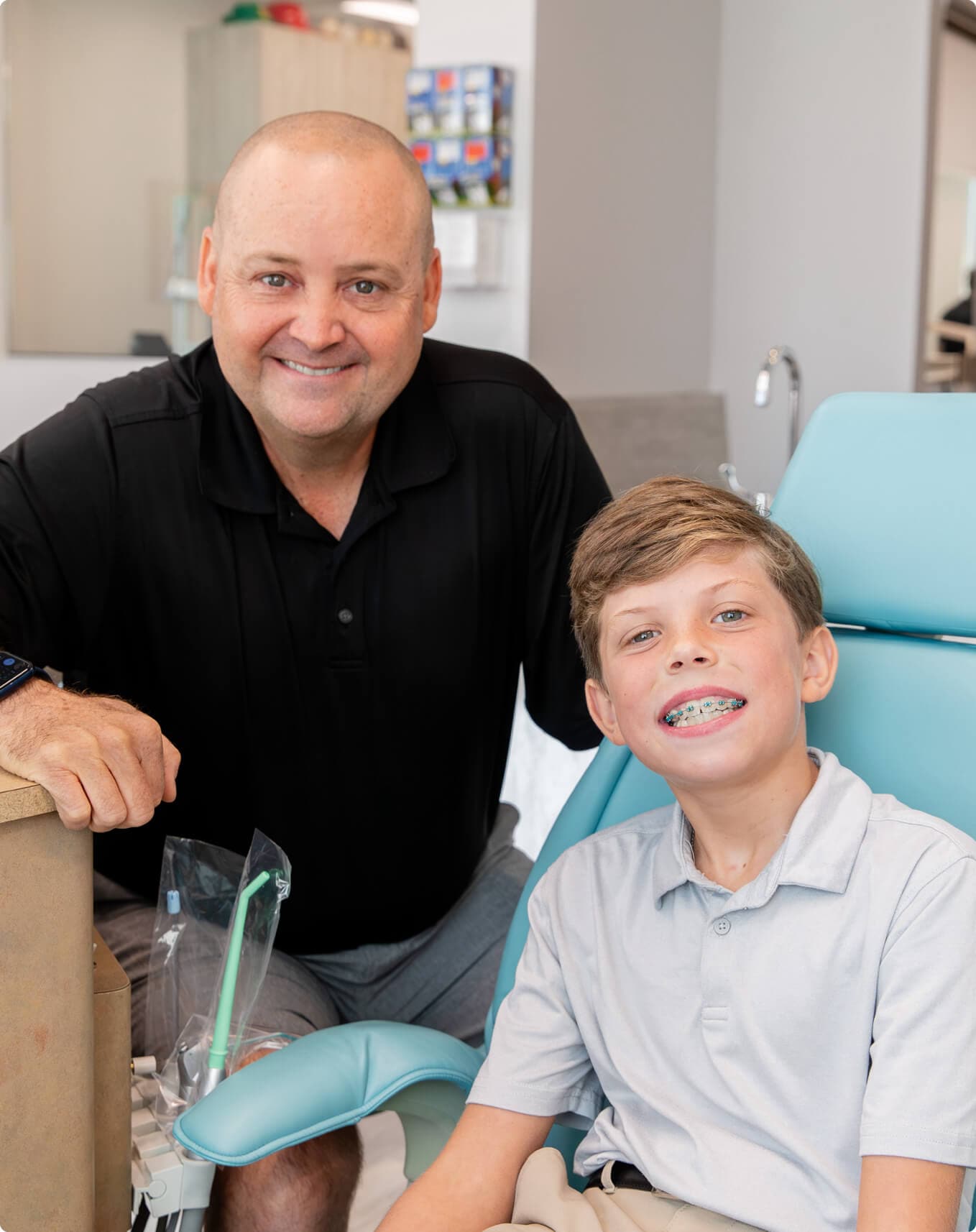 Dr. Michael Ragan with young patient.