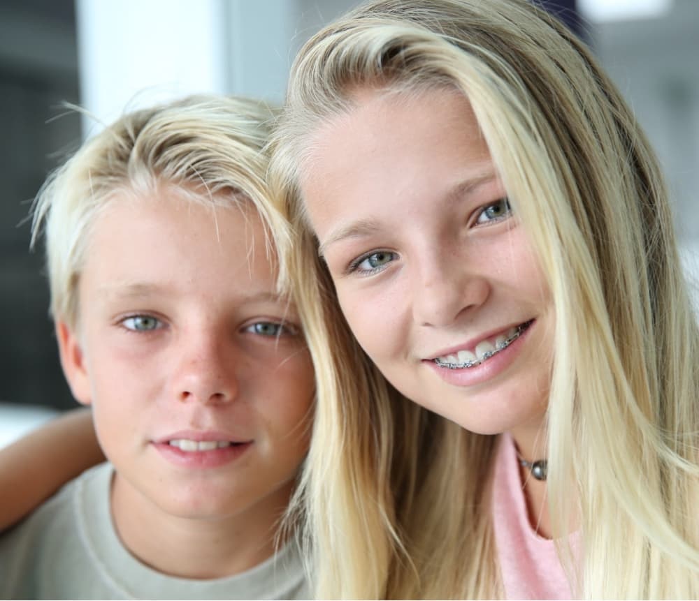 teen girl smiling at appointment